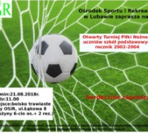 Otwarty Turniej Piłki Nożnej dla szkół podstawowych – rocznik 2002-2004