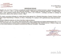 Obwieszczenie Wojewody Warmińsko – Mazurskiego Obwieszczenie Wojewody Warmińsko – Mazurskiego