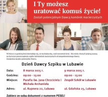 I Ty możesz zostać Dawcą Szpiku! I Ty możesz zostać Dawcą Szpiku!