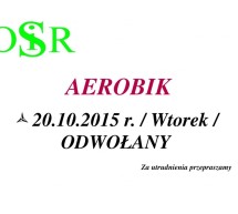 Odwołane zajęcia areobiku Odwołane zajęcia areobiku