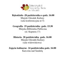 Informacja dla słuchaczy UTW Informacja dla słuchaczy UTW