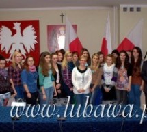 Uczennice lubawskiego TE u burmistrza