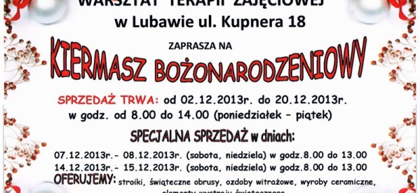 Kiermasz Bożonarodzeniowy Kiermasz Bożonarodzeniowy