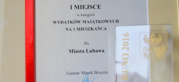 „Złote Runo” dla Lubawy. Nasze miasto zwycięża w kolejnym rankingu! „Złote Runo” dla Lubawy. Nasze miasto zwycięża w kolejnym rankingu!